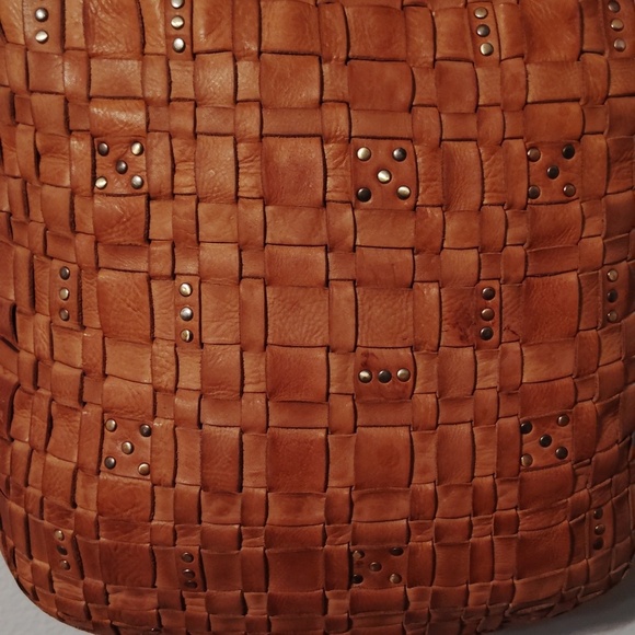 Vilenca Holland Woven Style Studs Purse Brown - Picture 3 of 16